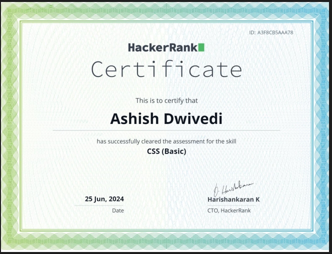 Certificate 7 CSS Completion